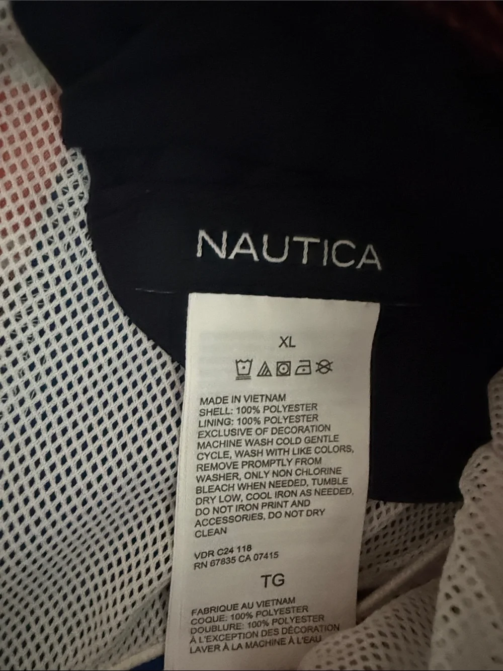 Nautica Red & Blue Plaid Swim Trunks